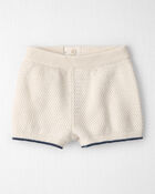Baby Boy 2-Piece Organic Cotton Knit Top & Short Set, image 3 of 5 slides