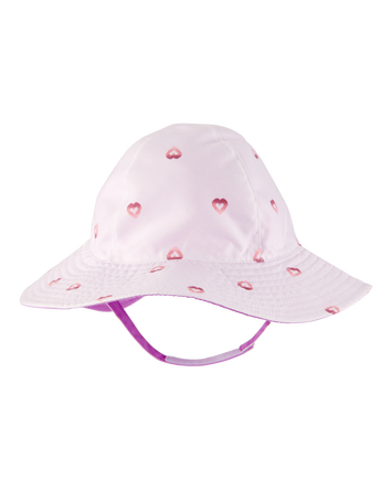 Baby Heart Print Reversible Swim Hat, 