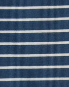 Toddler Organic Cotton Pyjama Set in Stripes-Blue, image 3 of 4 slides