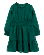 Kid Crepe Chiffon Holiday Dress, image 1 of 4 slides