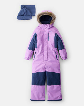 Filles - Combinaison de neige Taslan en une pièce - Violet, 