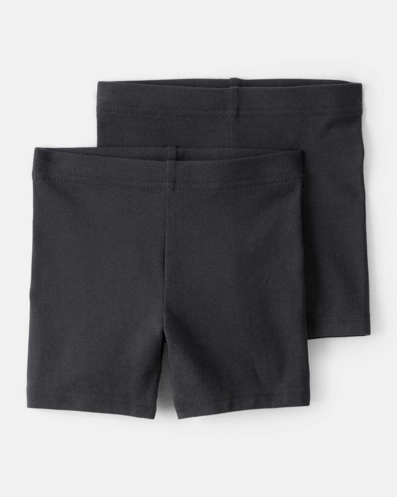 Toute-petit fille - Emballage de 2 shorts extensibles, image 1 sur 3 diapositives