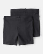 Toute-petit fille - Emballage de 2 shorts extensibles, image 1 sur 3 diapositives