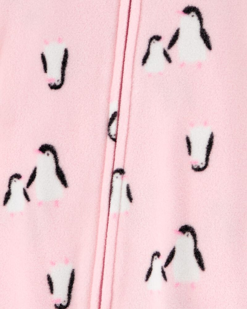 Baby 1-Piece Penguin Fleece Footie Pyjamas, image 2 of 5 slides
