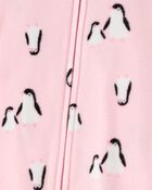 Baby 1-Piece Penguin Fleece Footie Pyjamas, image 2 of 5 slides