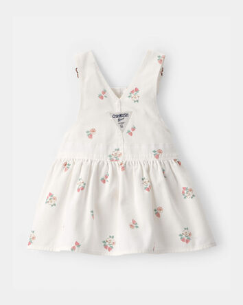 B&eacute;b&eacute; fille - Jupe-salopette &agrave; imprim&eacute; de fraises - Blanc, 