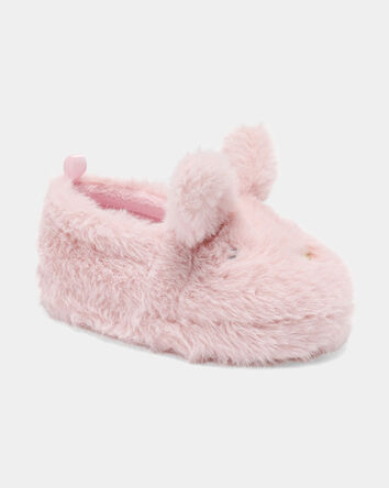 Girls Bunny Slippers - Pink, 