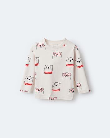 Tout-petit - T-shirt &agrave; manches longues imprim&eacute; Otter, 