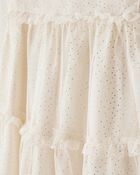 Toddler Girl Cream Holiday Dress, image 2 of 5 slides