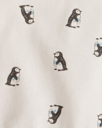 B&eacute;b&eacute; gar&ccedil;on - Chandail en molleton &agrave; imprim&eacute; de pinguouin&nbsp;&ndash; Cr&egrave;me, 