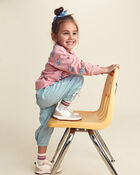 Toddler Girl School Spirit French Terry Pullover Sweatshirt - Pink, image 3 of 5 slides