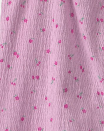 Baby Girl Cherry Flutter Sleeve Jumpsuit - Pink, 