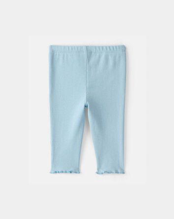 Baby Girl Rib Pants - Blue, 