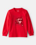 Toddler Boy Valentine's Day Heart Throb Long-Sleeve Graphic Tee - Red, image 1 of 3 slides