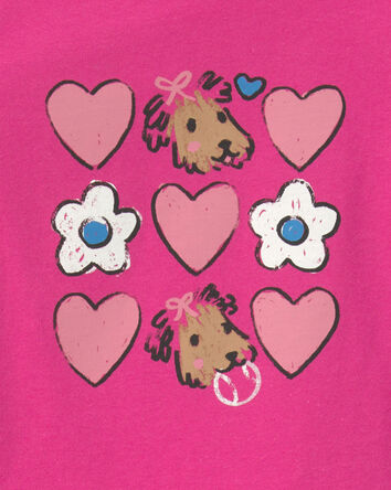 Toddler Girl Heart Long-Sleeve Graphic Tee - Pink, 