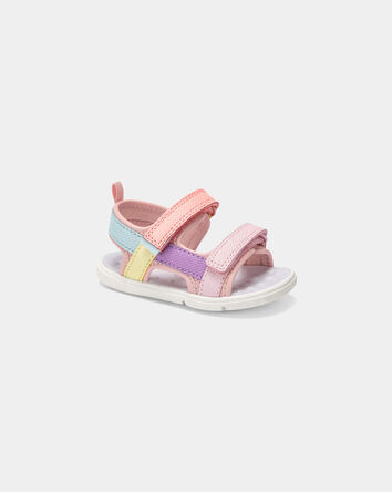 Baby Girl Every Step&reg; First Walker Sandals - Pink/Purple, 