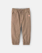 Tout-petit gar&ccedil;on &ndash; Pantalon de jogging en popeline &ndash; Kaki, image 1 sur 4 diapositives