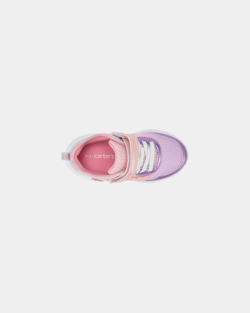 Tout-petit fille - Chaussures sportives, fleurs et papillons - Mauve/Rose, image 5 sur 7 diapositives