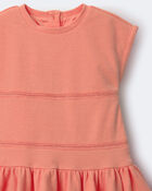 Tout-petit fille - Robe taille basse et manches courtes &ndash; Orange, image 6 sur 6 diapositives