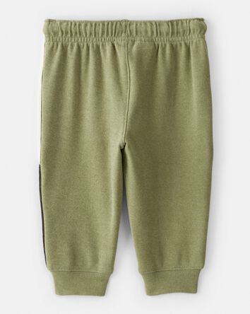 Baby Boy Colourblock Joggers - Green/White, 