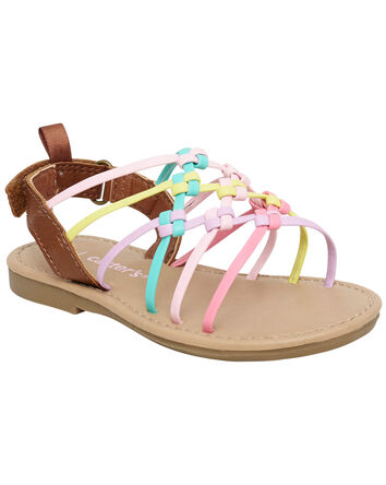 Rainbow Strap Sandals, 