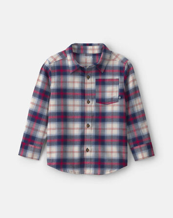 Toddler Boy Plaid Long-Sleeve Button-Down Shirt, 