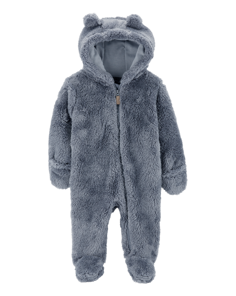 Baby Hooded Quilted Jumpsuit, image 1 of 4 slides