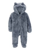 Baby Hooded Quilted Jumpsuit, image 1 of 4 slides