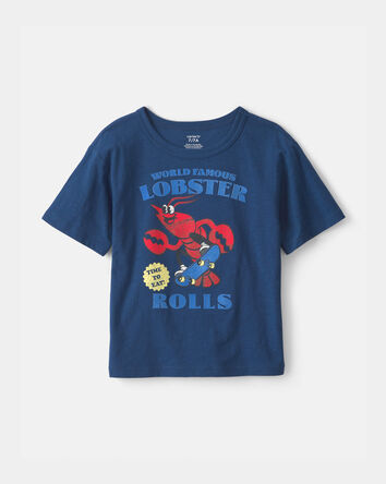 Gar&ccedil;ons - T-shirt &agrave; imprim&eacute; homard - Bleu, 