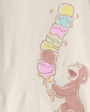 Toddler Girl Curious George Ice Cream Graphic Tee - Cream, 