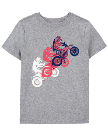 T-shirt à imprimé de motocyclette tout-terrain, 