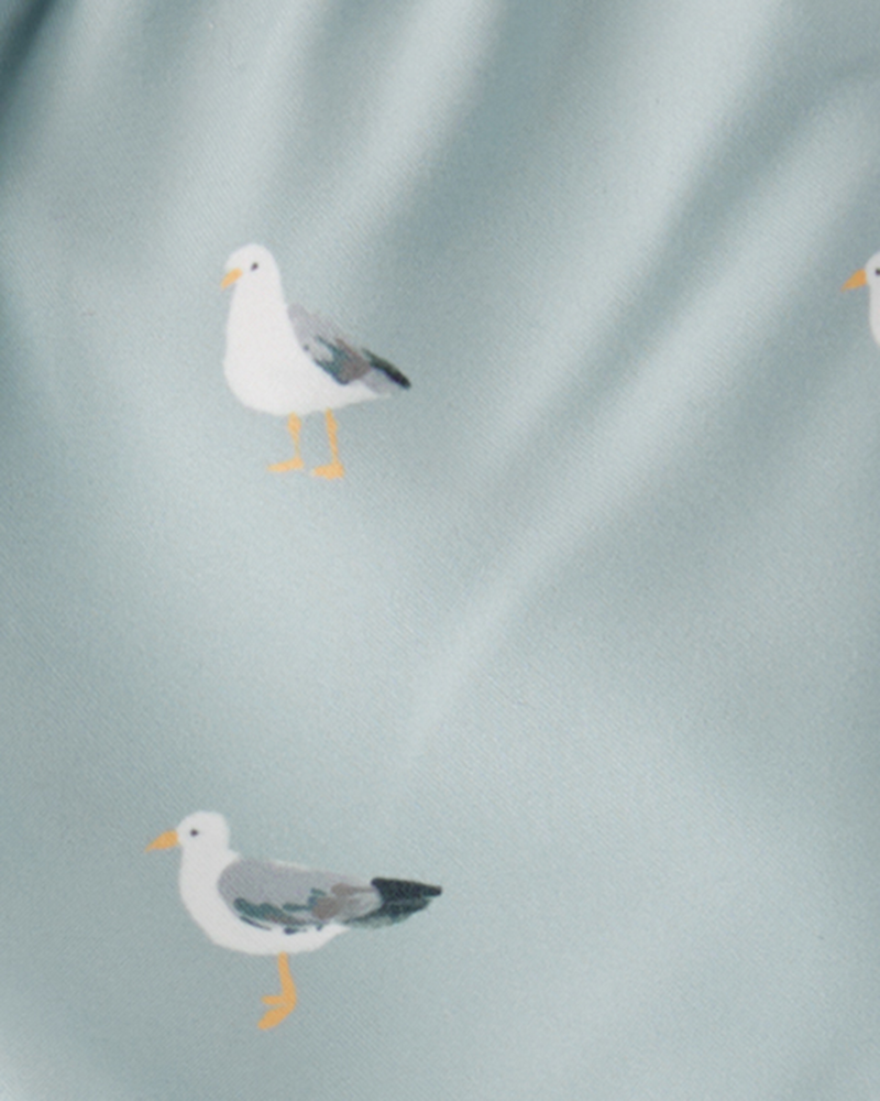 Baby Boy Recycled Seagull-Print Swim Trunks, image 4 of 4 slides