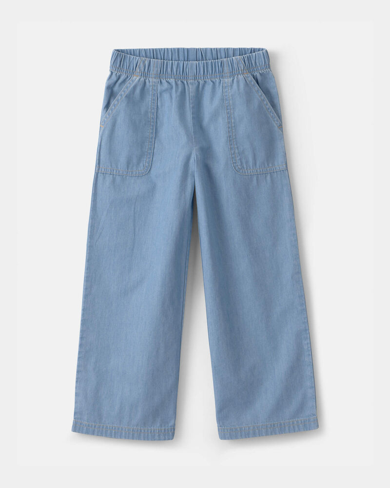 Girls 2-Piece Cherry Polka Dots Tee & Pant Set - Blue/Ivory, image 2 of 5 slides