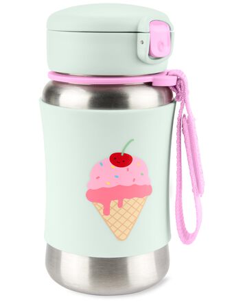 Bouteille &agrave; paille en acier inoxydable Spark Style - Cr&egrave;me glac&eacute;e, 