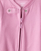 Baby Girl Fleece Loose Fit 1-Piece pyjamas-Pink, image 2 of 4 slides