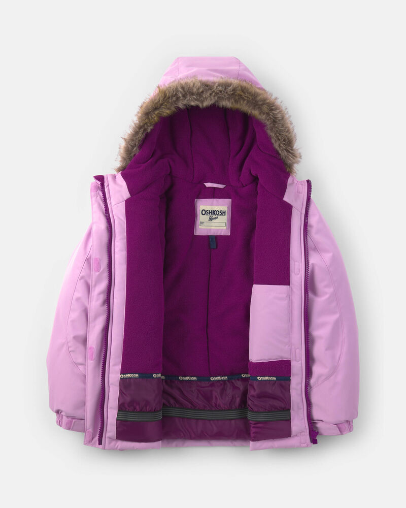 Girls 2 Piece Snowsuit- Lavender, image 4 of 13 slides