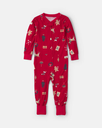 Baby 1-Piece Christmas PurelySoft&trade; Snug Fit Pyjama - Red, 