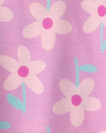 Toddler Girl Floral Short-Sleeve Loose Fit 2-Piece pyjama Set - Pink, 