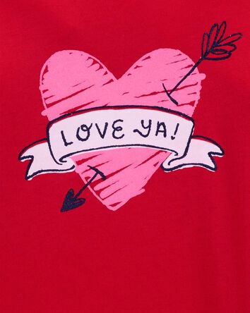 Kid Love Ya Valentine's Day Cotton Blend Graphic Tee, 