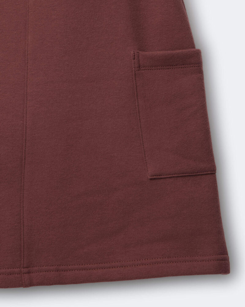 Toddler Girl Otter Pocket Jumper - Burgundy, image 5 of 5 slides