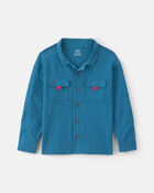 Boys Button-Down Shirt - Blue, image 1 of 4 slides