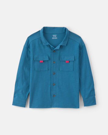 Boys Button-Down Shirt - Blue, 