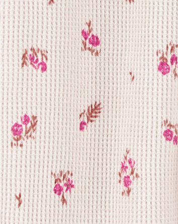 Baby Floral 2-Way Zip Thermal Sleeper Pyjamas, 