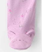 B&eacute;b&eacute; fille - Grenouill&egrave;re ajust&eacute;e &agrave; motif de lapin - Mauve, image 4 sur 4 diapositives