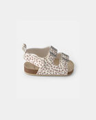 Baby Girl Cheetah Sandals - Cream, image 2 of 6 slides