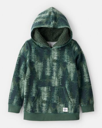 Boys DayDream Fleece Tree Long-Sleeve Hoodie - Green, 
