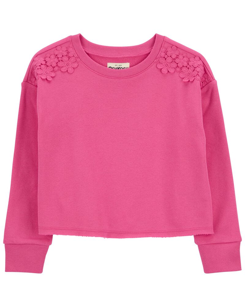 Pink Cropped Boxy Fit Pullover