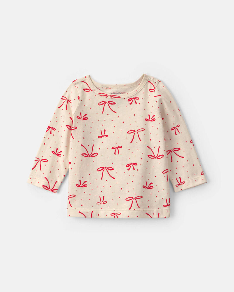 Baby Girl 3-Piece Bow Corduroy Long-Sleeve Dress Set - Red, image 3 of 6 slides