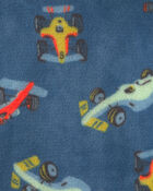 Boys Racecar Fleece Loose Fit Pyjama Hoodie - Navy Blue, image 2 of 3 slides