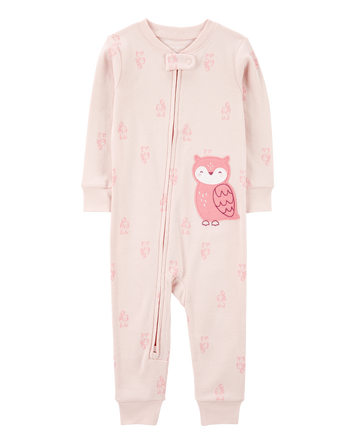 Toddler 1-Piece Owl Print 100% Snug Fit Cotton Footless Pyjamas, 